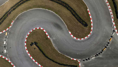 photo aérienne du circuit de loheac